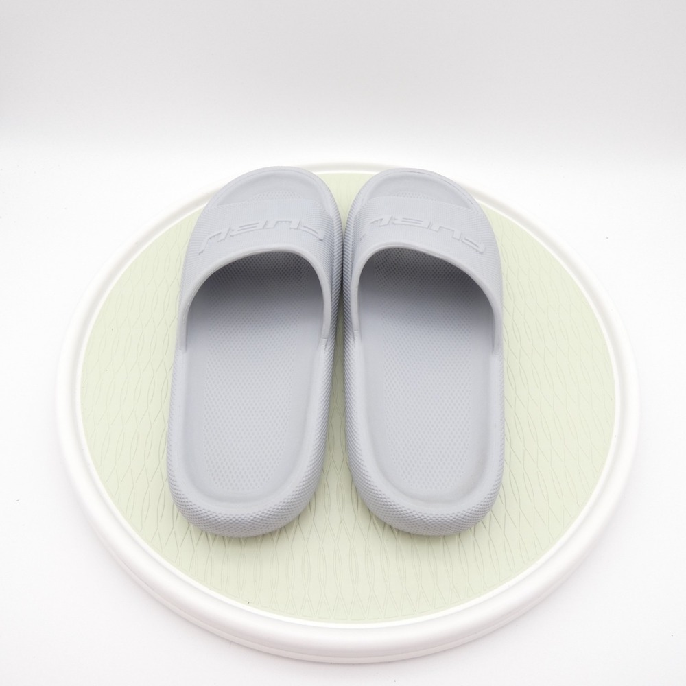 Fubu Plush Comfort Mens US 13 Slide Sandals Light Gray Slip On Open Toe Casual - Picture 5 of 8